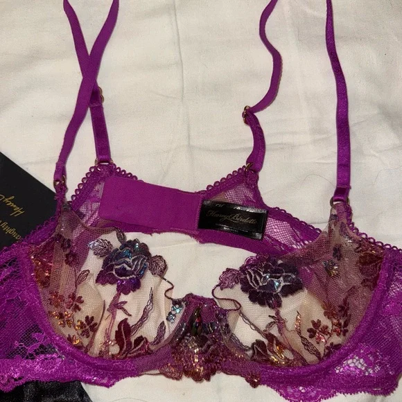 Honey Birdette 3 piece lingerie set in Whitney Rainbow - Picture 7 of 8